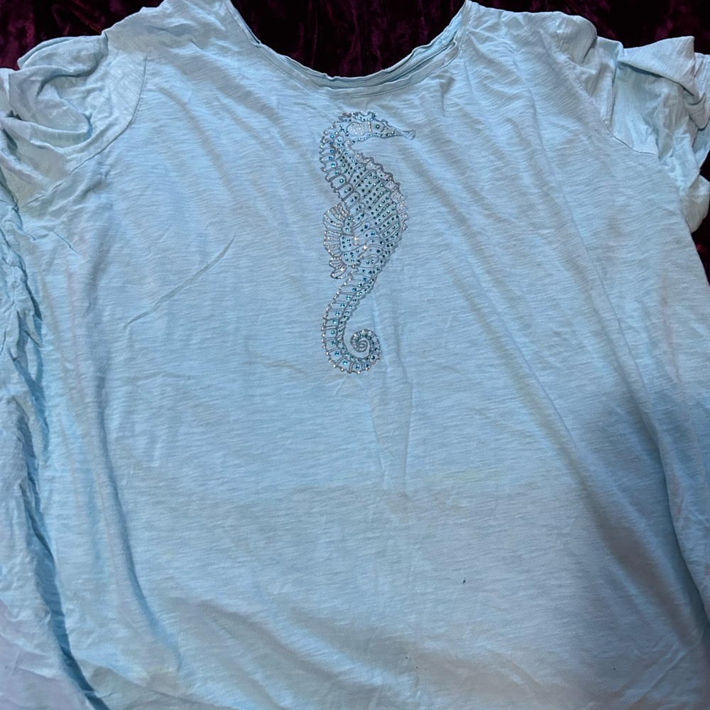 Catherine’s seahorse shirt! 26/28
